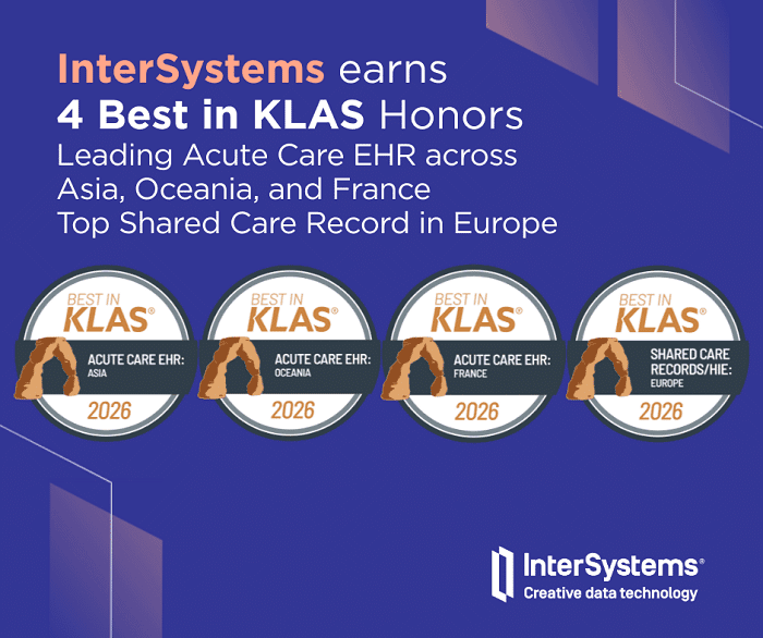 InterSystems Honored with Four 2026 Best in KLAS Awards